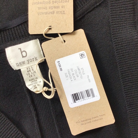 B NEW YORK Recycled Dolman Sweater in Black - Picture 8 of 8